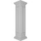 Ekena Millwork 10"W x 48"H Corner Newel Post with Panel, Peaked Capital & Base Trim (Installation kit included) NWL10X48CPP0B0 - alternate 4